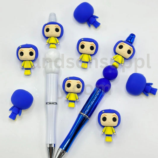 Cute Coralin Doll 3D Little Cartoon Silicone Focal Beads