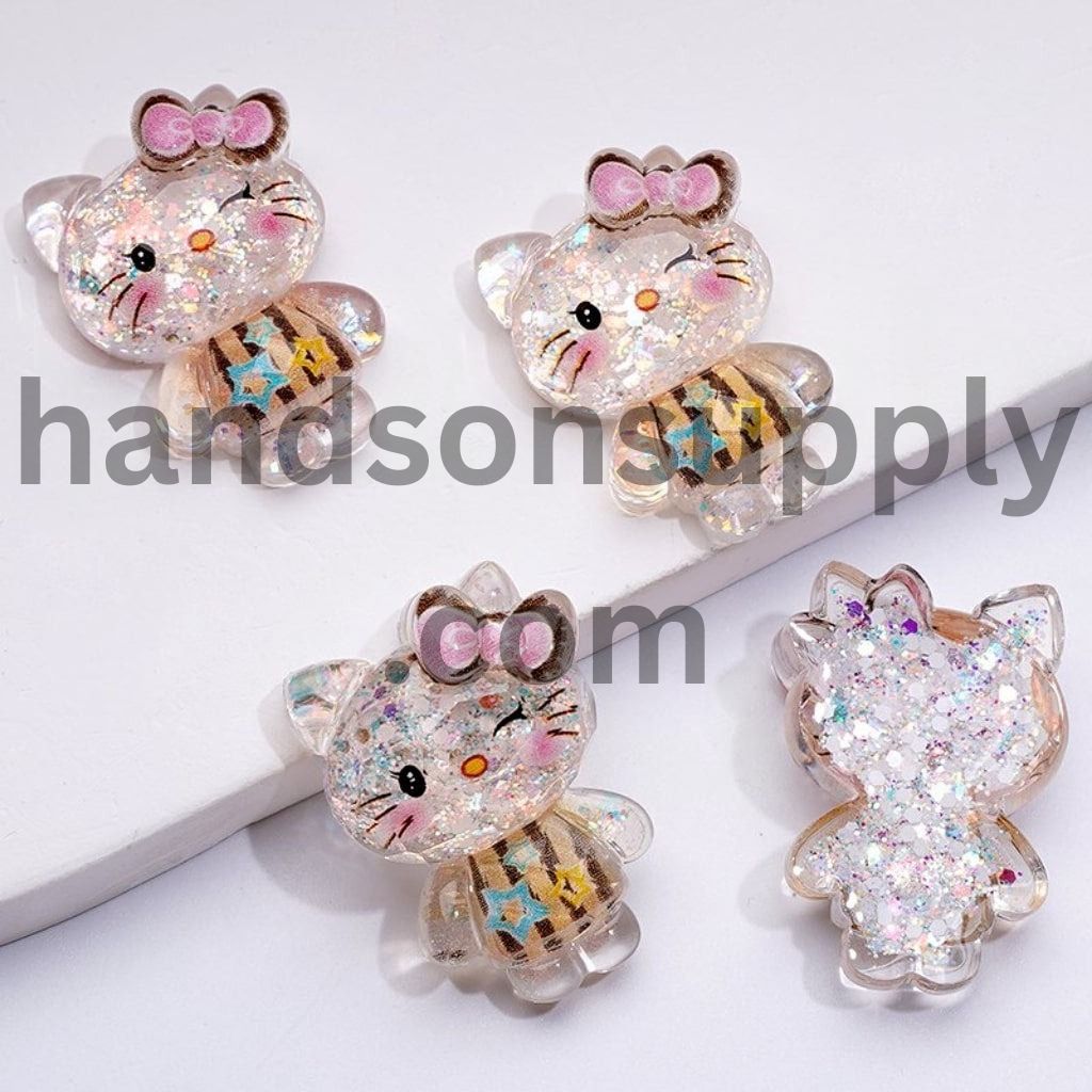 Mini Cute Cat Character Phone Case Charms Jewelry Accessories, 28*20MM
