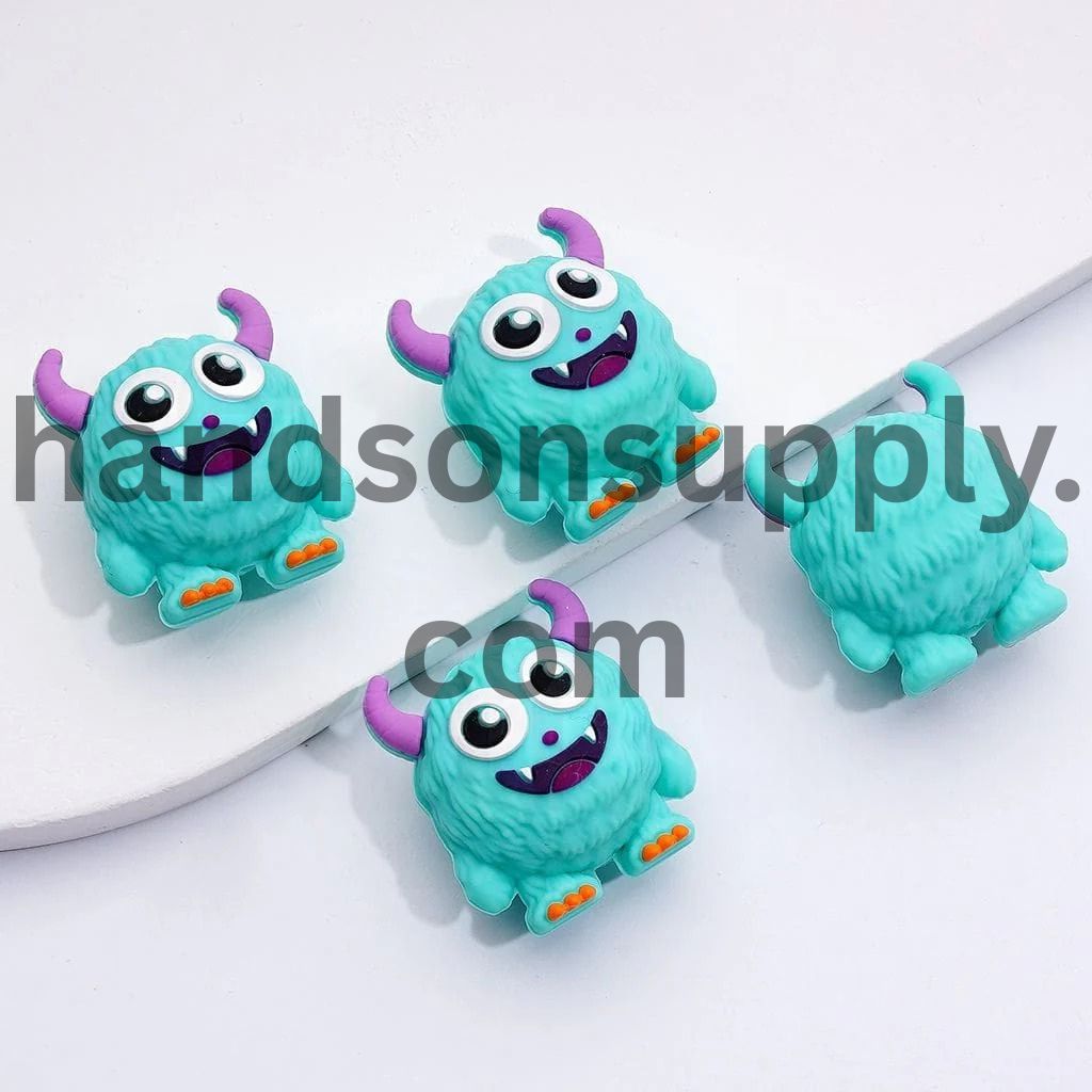 Cute Monster 3D Silicone Focal Beads