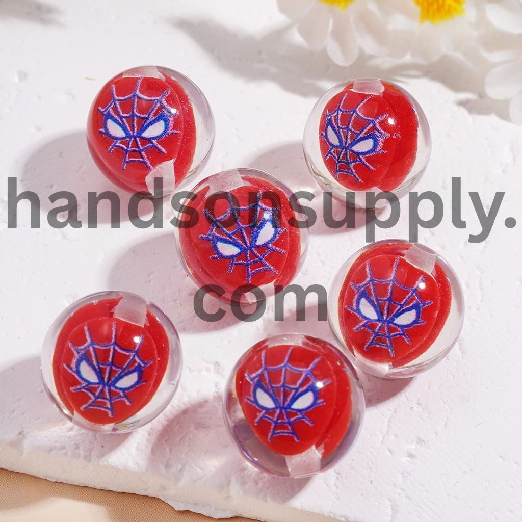 Classic Strong Character Figure Embedded Inside Acrylic Bracelet Beads for Bracelets 16MM