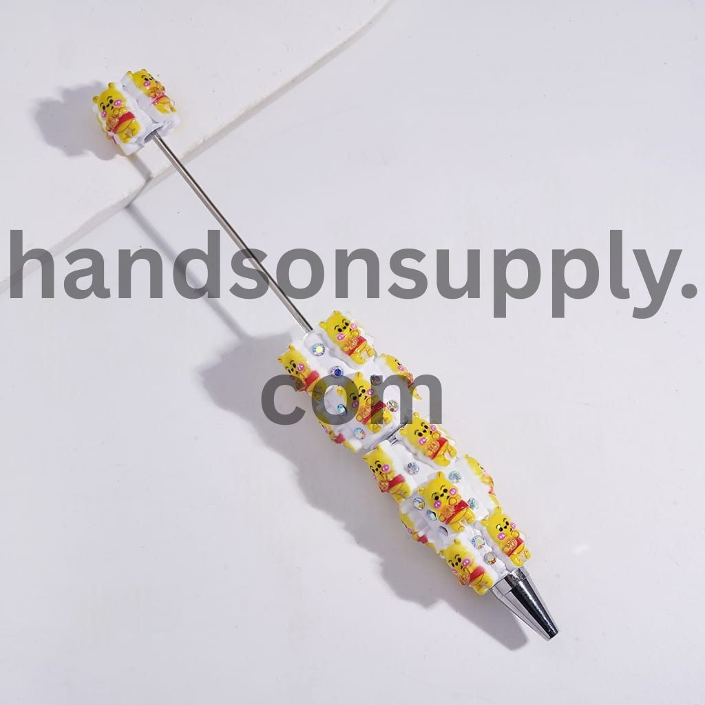 Cute Animal Character with AB Rhinestones Beadable Clay Pens Random Mix