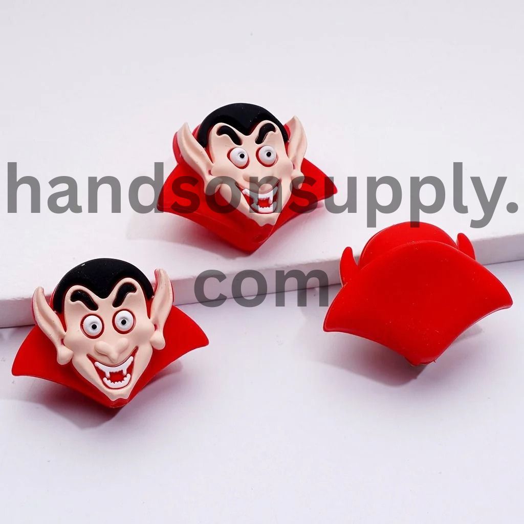 Horrible Eyes 3D Round Halloween Series Boo Pumpkin Death Vampire Mummy Silicone Focal Beads