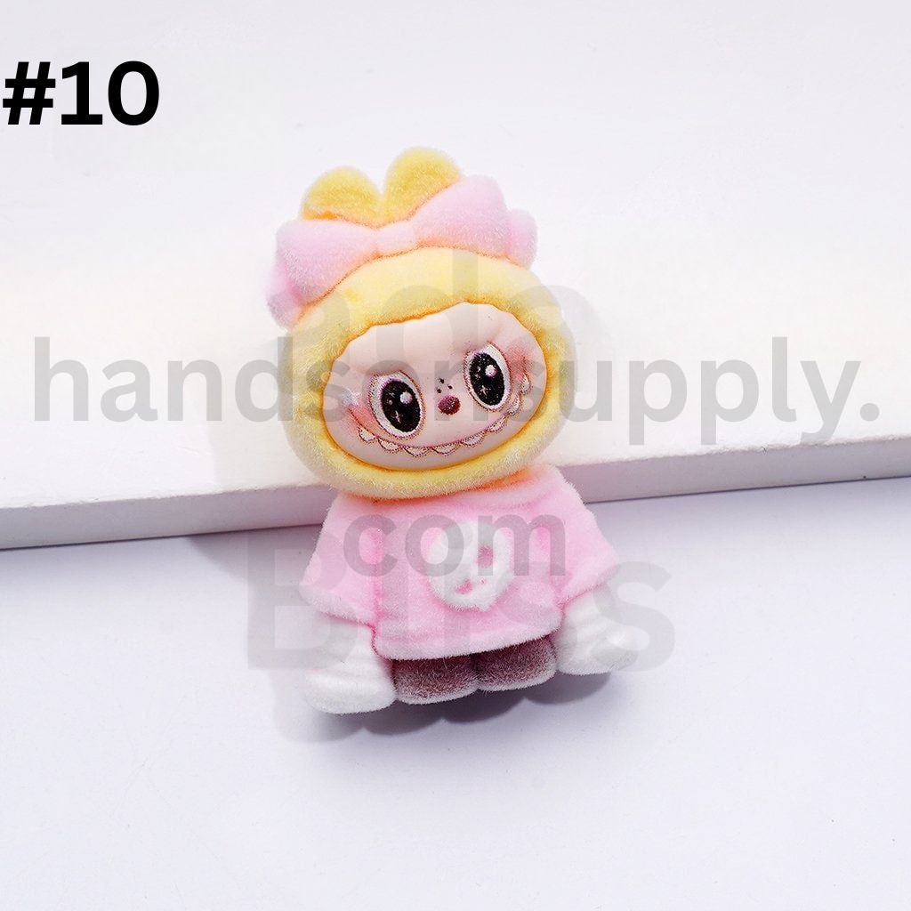 Fuzzy Labub Monster Pop Mar Design Pen Topper 45*28MM(Half Through Hole)