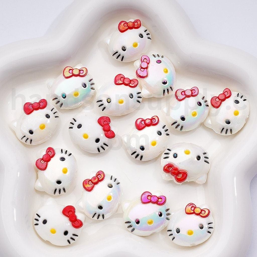 Adorable Kitty Character PVC Beads Soft Style 18*32MM Random Mix