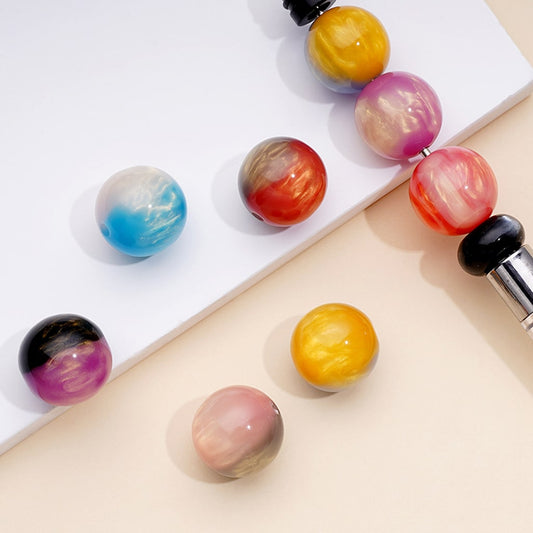 Colorful Gemstone Marble Styled Resin Beads Multicolor 16mm Random Mix