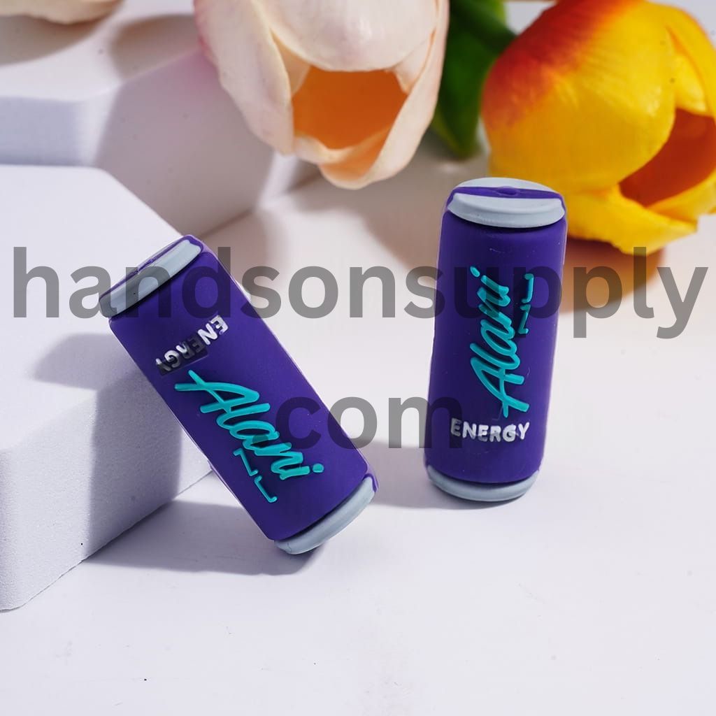 3D Energy Drink in Various Colors Silicone Focal Beads
