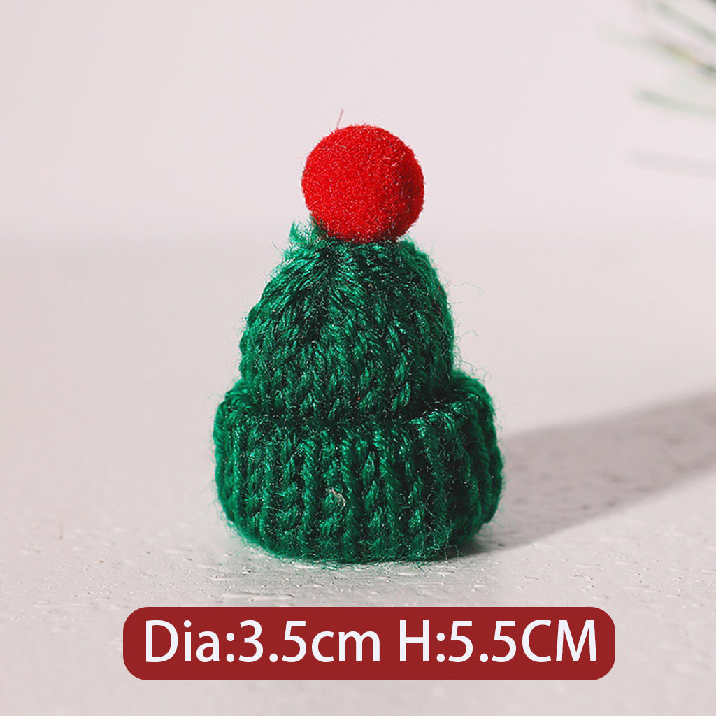 Mini Knitted Woolen Christmas Hat & Scarf Charms, Winter Style Jewelry Accessories