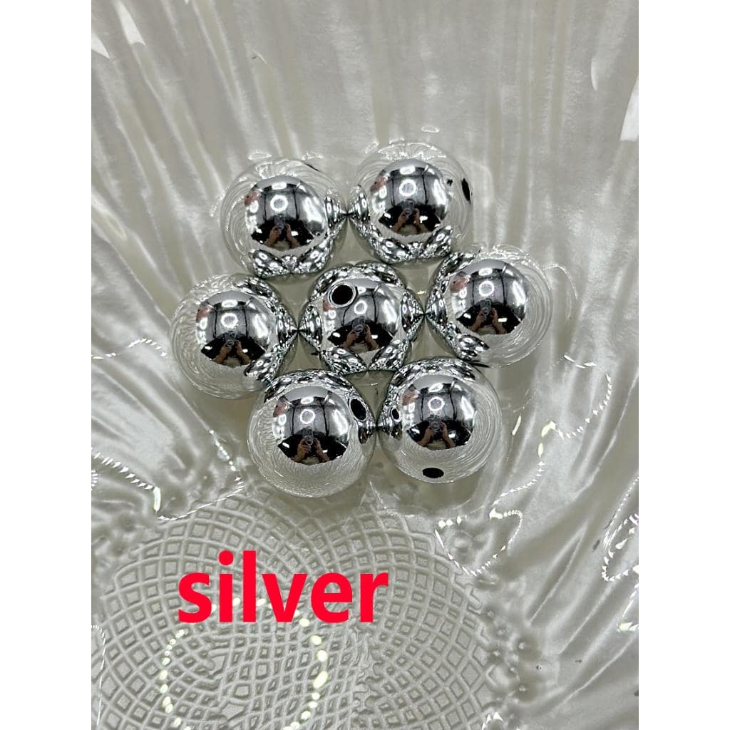 Glossy Metallic Colored Acrylic Beads  16mm