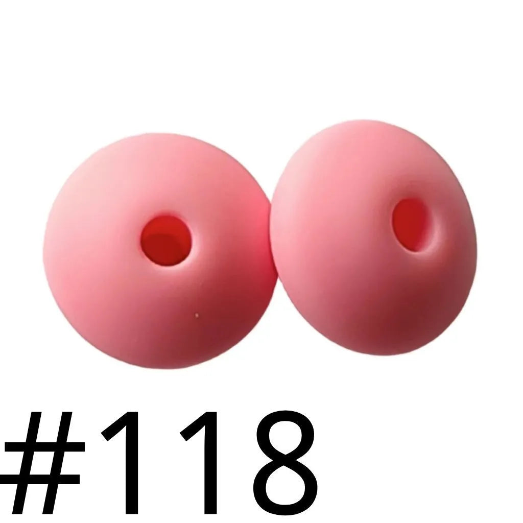 Silicone Lentil Beads Spacers 12mm