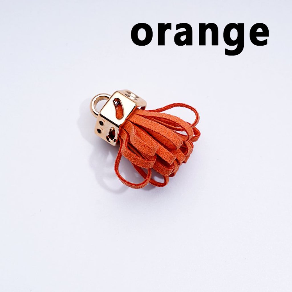 Mini Cute Solid Color Tassels with Rings for Jewelry Accessories, 25MM