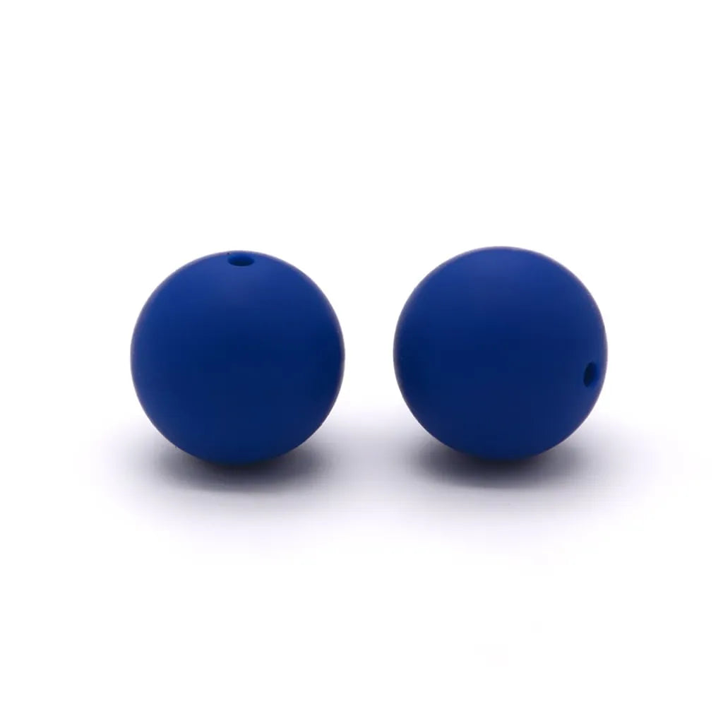 Solid Colored Silicone Beads 15 mm