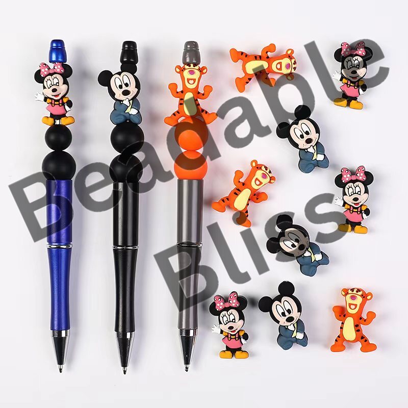 Silicone Focal Beads 3D Cute Honey Bear and Girl Boy Mouse and Pink Girl Teacher Characters