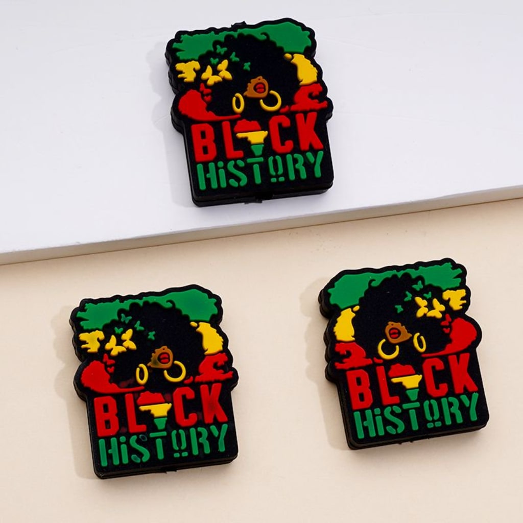 Africa Juneteenth Black History Silicone Focal Beads