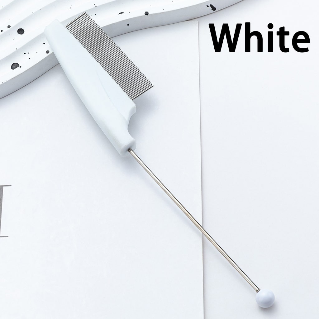 DIY Beadable Hair Comb for Pets Solid Color 168mm Randam mix