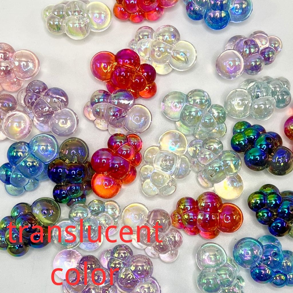 Clouds Shape All Color Acrylic Beads, 32mm