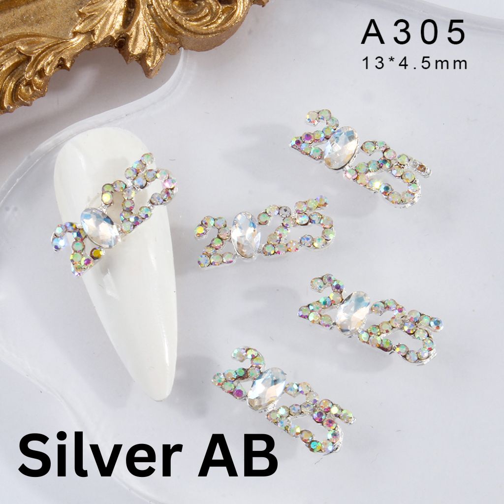 Alloy Luxury Metal Nail Art Rhinestones Nail DIY Bling Bling Crystal Jewelry Accessory Diamond Charm, Around 15*6MM