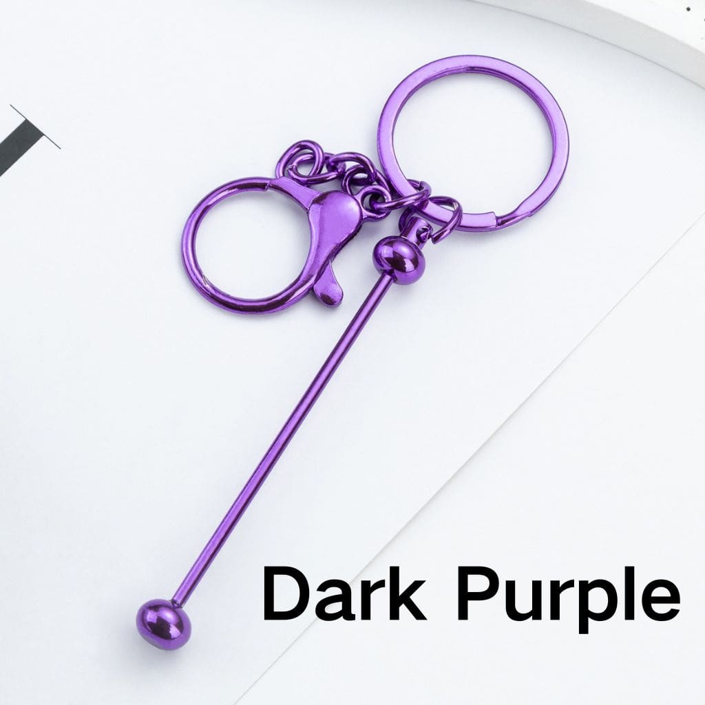 UV Coating Beadable Metal Keychain with Bar and Lobster Clasp, 148MM (Please Read the Description)