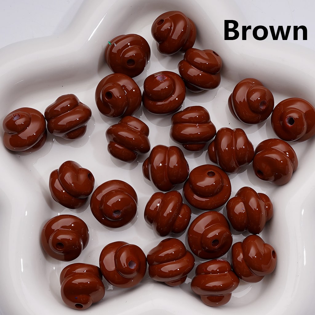 Vivid Cream Cute Acrylic Beads 17*17MM (Single Color is available for 200pcs Whole bag)