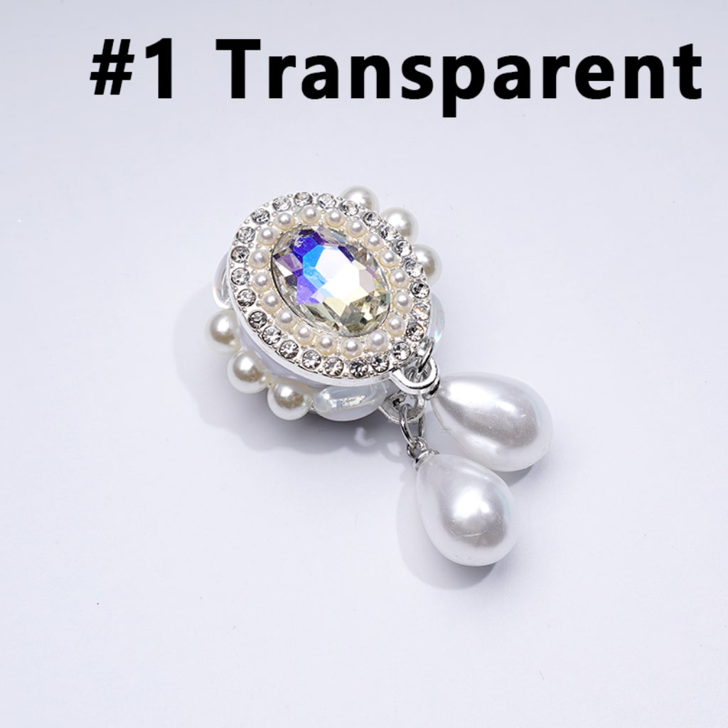 Silver Alloy Delicate Fancy Oval Shape Frame Large Red Rhinestone Inside with Mini Clear Rhinestones White Pearls Pendants Clay Beads, Around 27*48MM