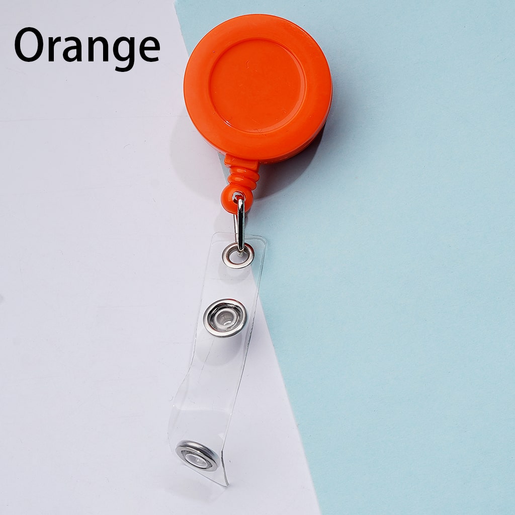 Retractable Back Badge Holder Reels with Rotating Crocodile Clip Creative Beaded