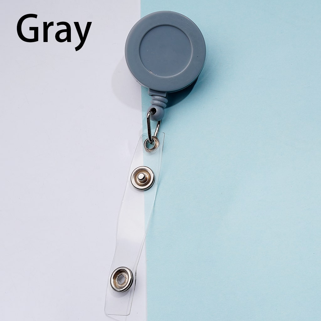 Retractable Back Badge Holder Reels with Rotating Crocodile Clip Creative Beaded