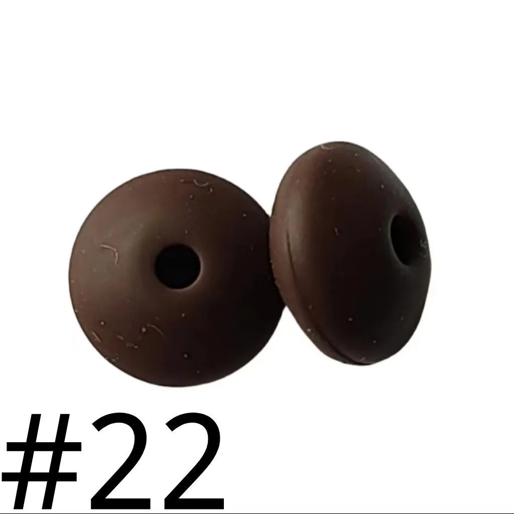 Silicone Lentil Beads 12mm