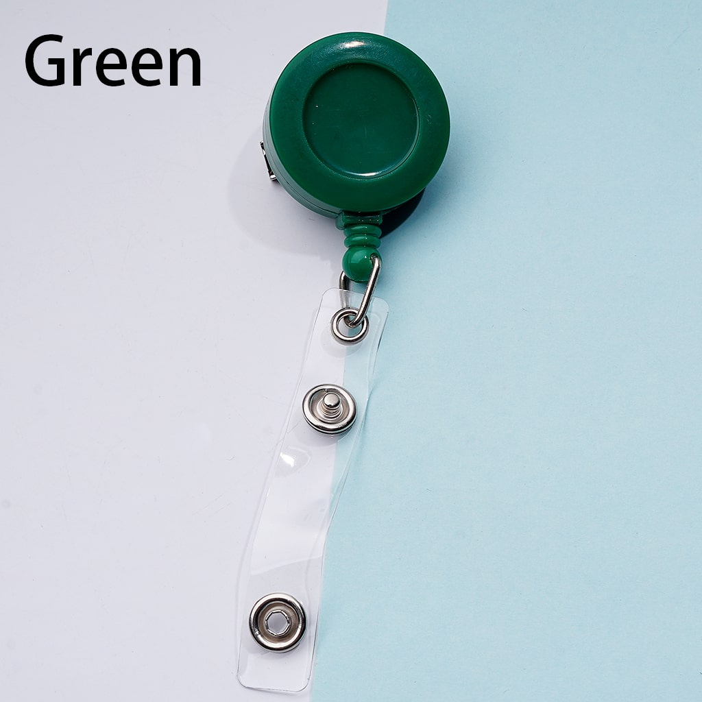 Retractable Back Badge Holder Reels with Rotating Crocodile Clip Creative Beaded