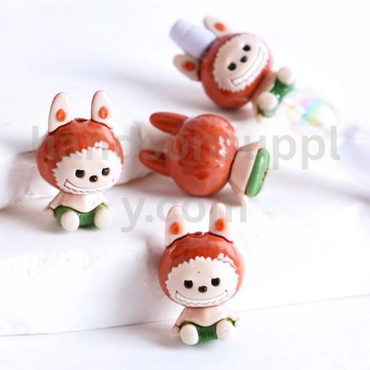 Mini Labub Pop Mar Character Acrylic Beads Around 30x19MM Cute Design
