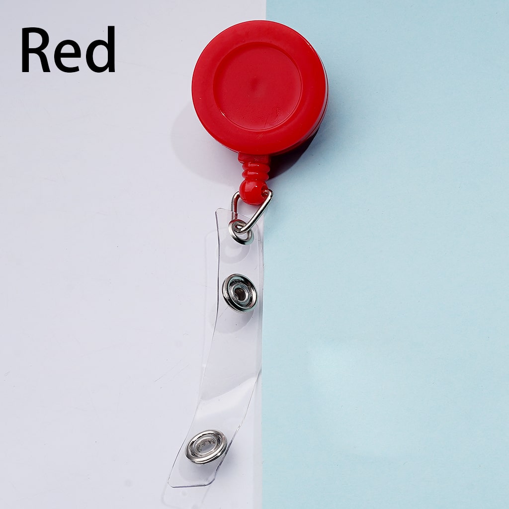 Retractable Back Badge Holder Reels with Rotating Crocodile Clip Creative Beaded