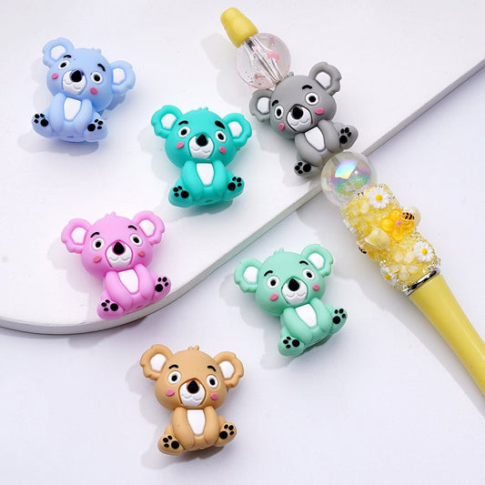 Adorable 3D Koala Silicone Focal Beads – Charming and Lifelike Design