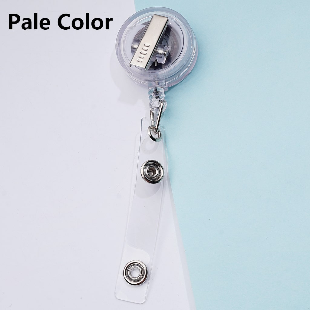 Retractable Back Badge Holder Reels with Rotating Crocodile Clip Creative Beaded