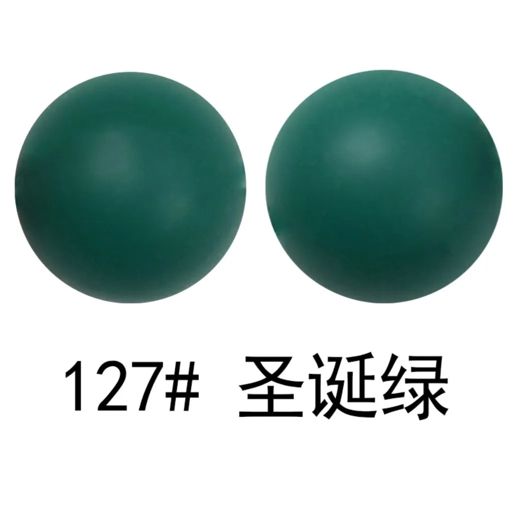 Solid Colored Silicone Beads 15 mm
