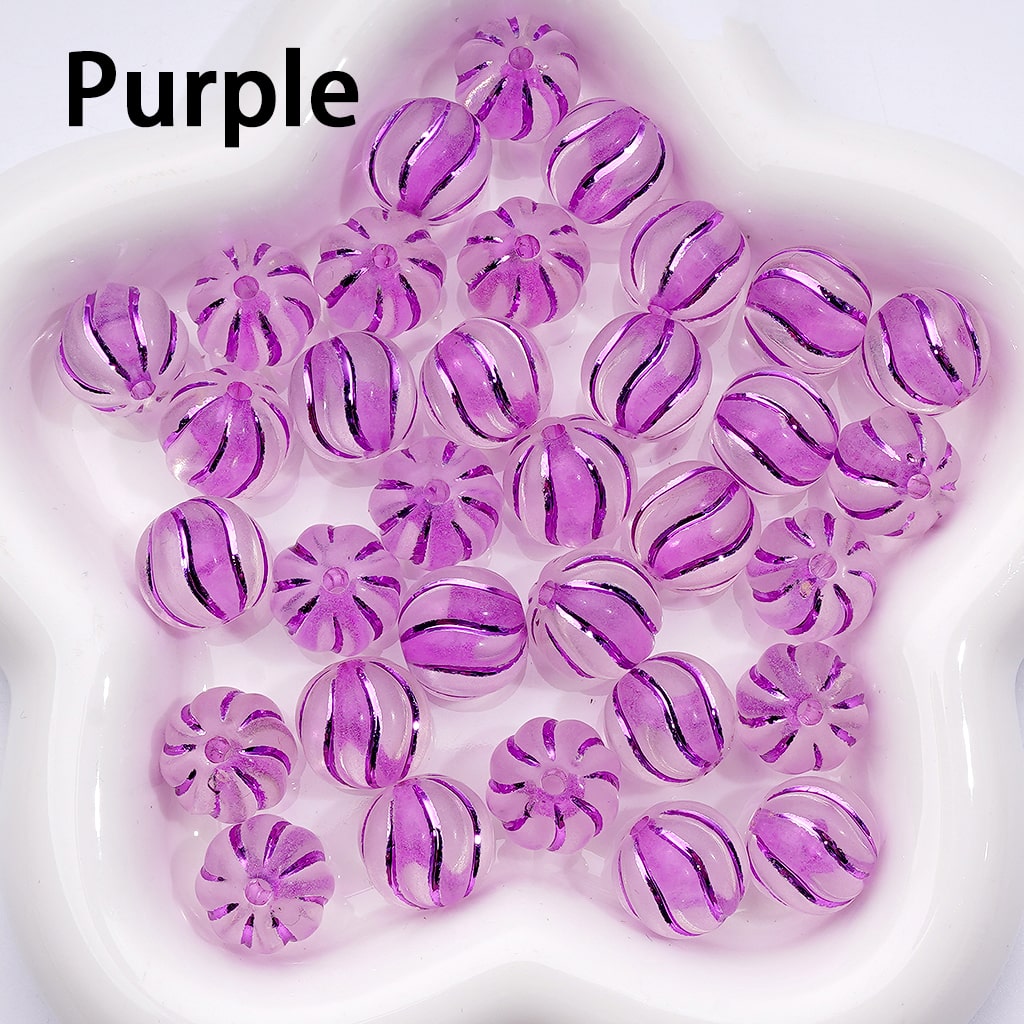 Purple beads on a white background with 'Purple' text above.

