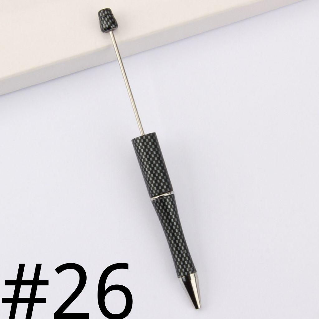 Black White Inspired Pulka Dots Printed Beadable Pens Number 26