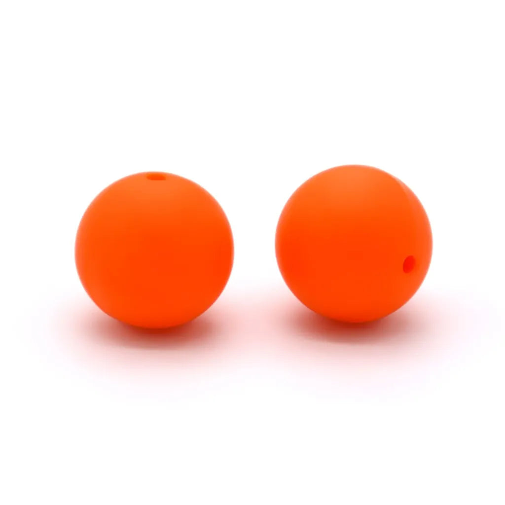 Solid Colored Silicone Beads 15 mm