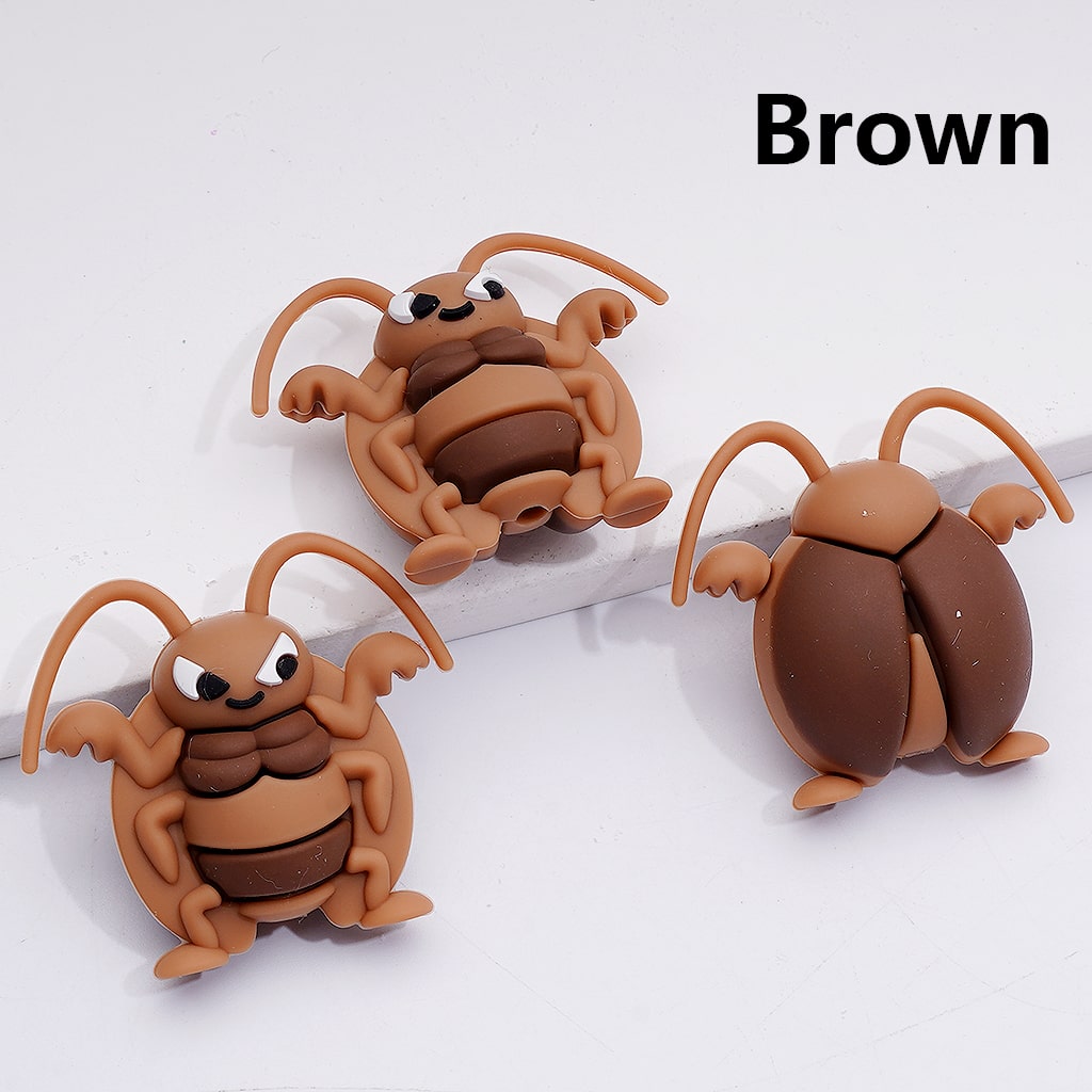 3D Cockroach with Long Tentacle Multi-color Silicone Focal Beads