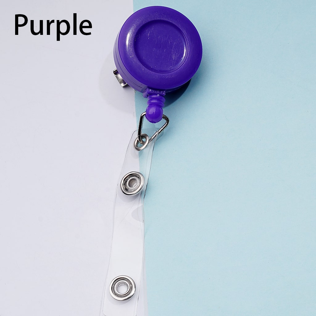 Retractable Back Badge Holder Reels with Rotating Crocodile Clip Creative Beaded