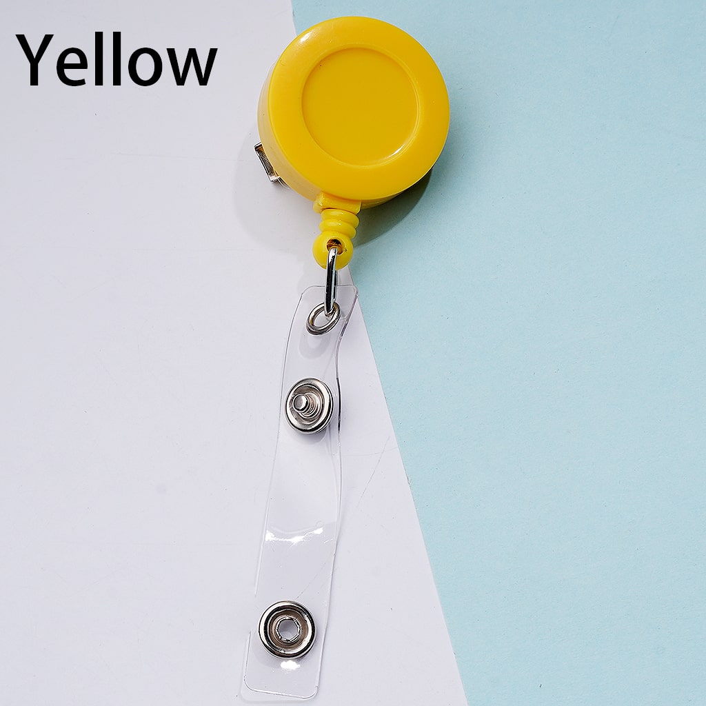 Retractable Back Badge Holder Reels with Rotating Crocodile Clip Creative Beaded