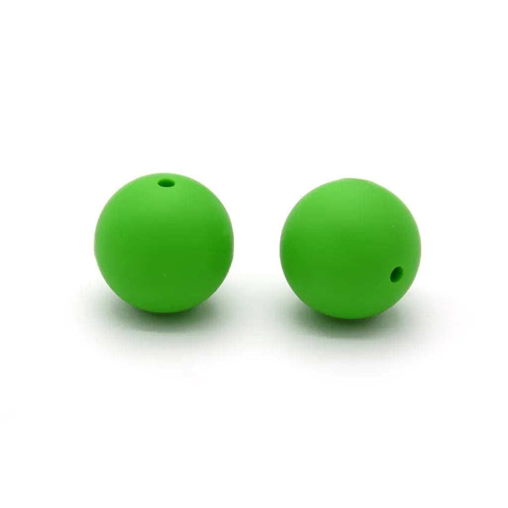 Silicone Beads, Solid Colors, 15 mm