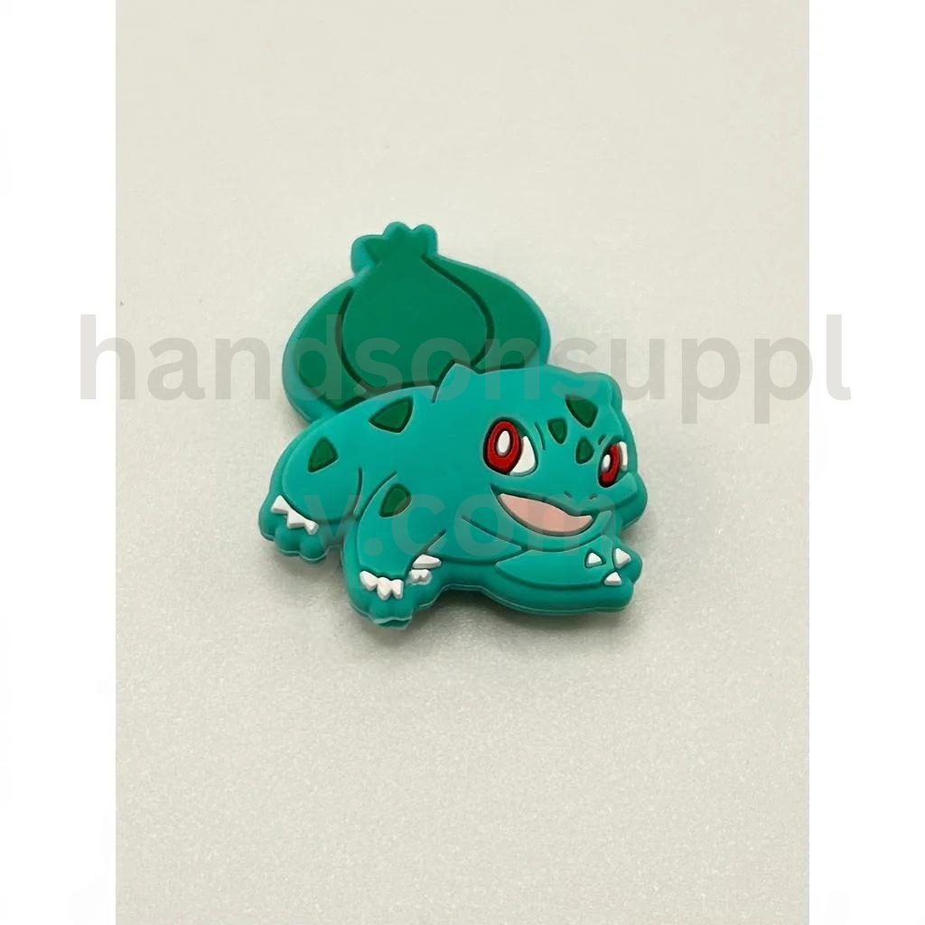 Green Leaf Dinosaur Character from Pocket Series Silicone Focal Beads