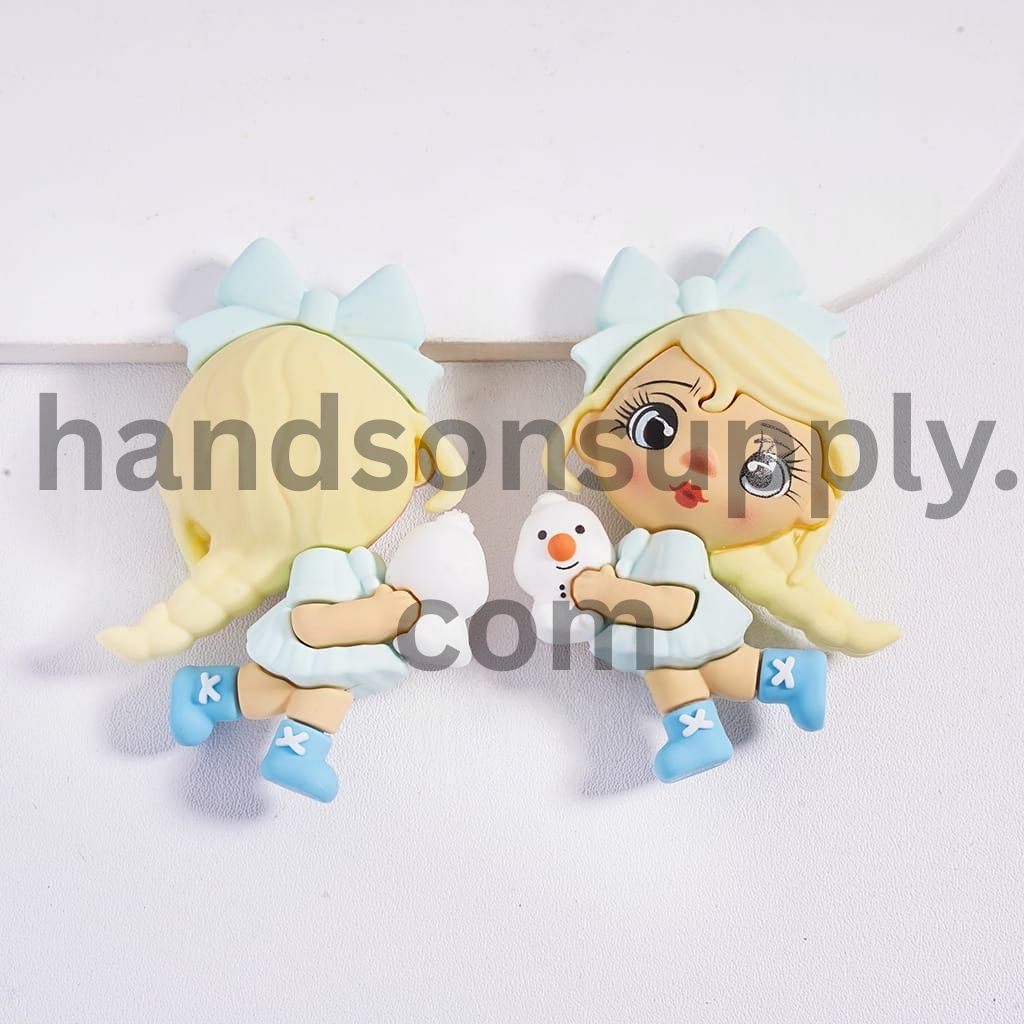 Soft PVC Rubber Princess Girl Figurine Beads Adorable Princess Series Holding Items