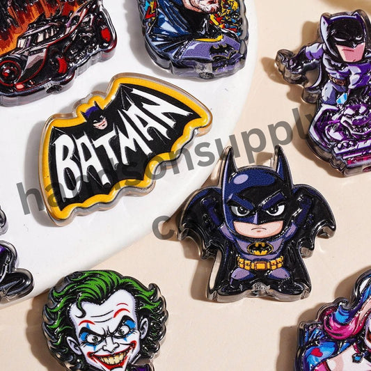 Gothic Super Heroes & Villains, Strong Character Series Acrylic Beads, Semi-Clear, Random Mix