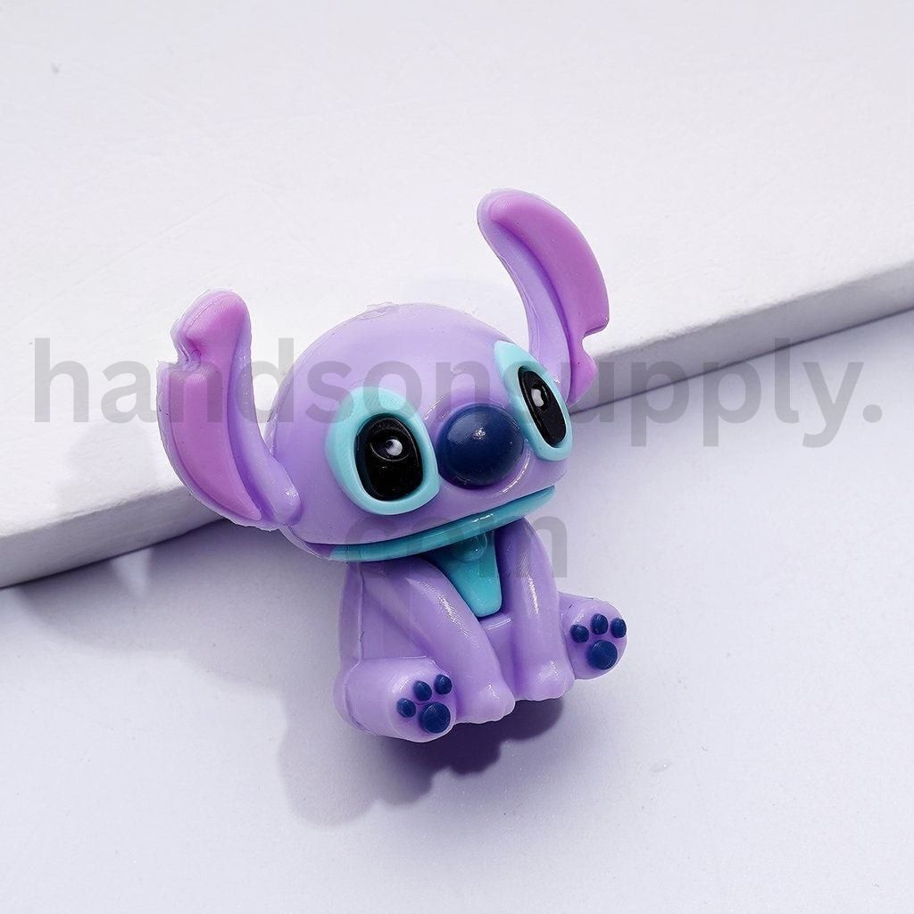 Blue and Purple Monster Classic Animation Cartoon Design Soft Rubber Beads 30*32MM, Random Mix