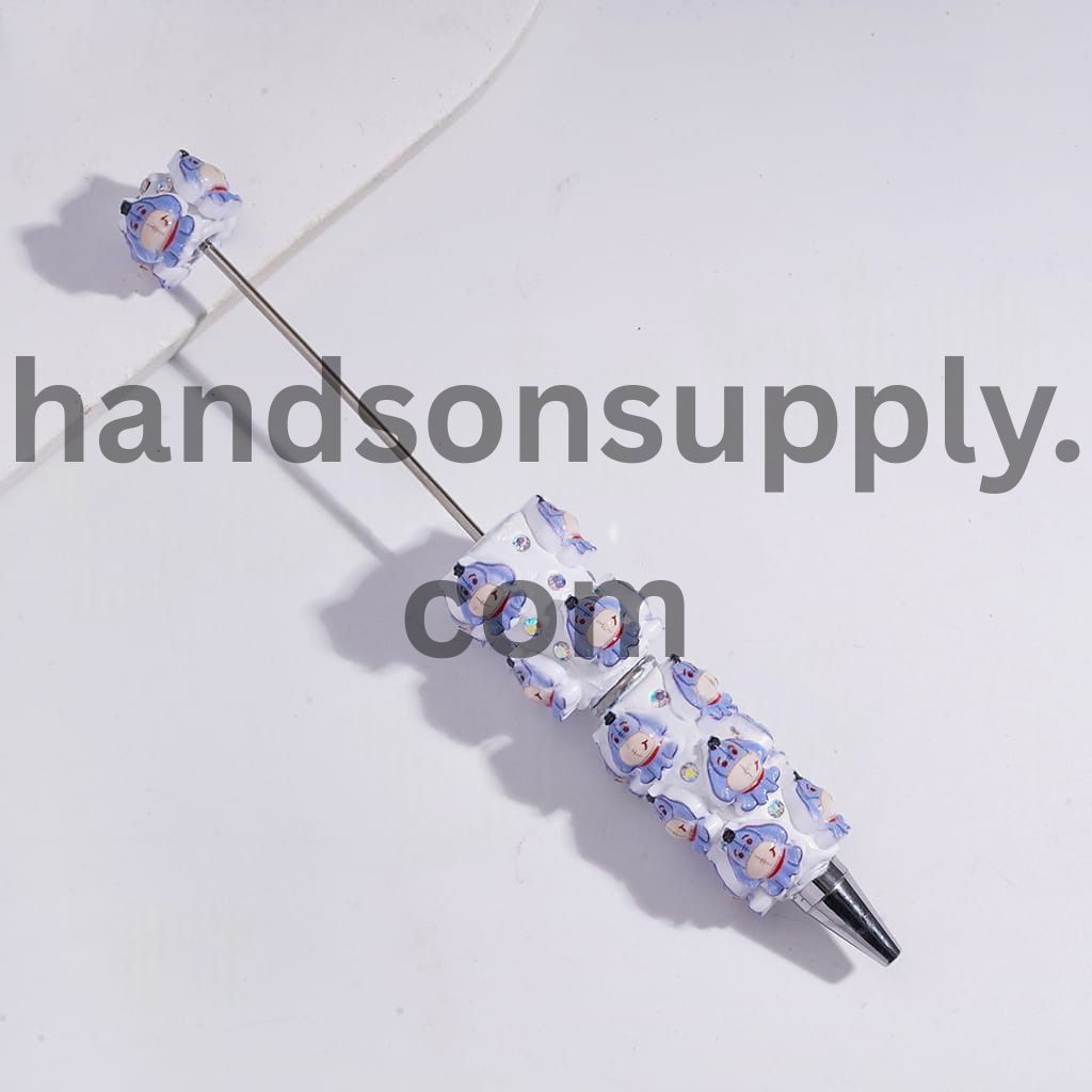 Cute Animal Character with AB Rhinestones Beadable Clay Pens Random Mix