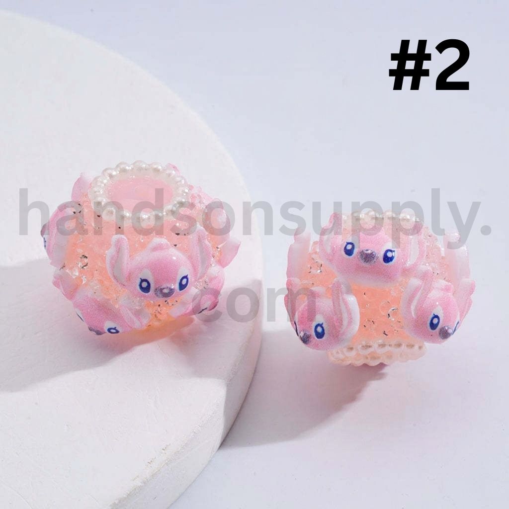 Cute Character Mix Kurom, Monster, Micke, Minni, Toy Bear Sugar Acrylic Beads Multi-Color Around 18*22MM