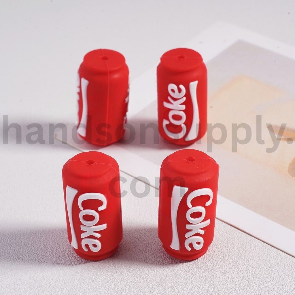 3D Fast Food Themes Hot Dog, Pizza, Coke, Cola Fun Food Charm Set Silicone Focal Beads