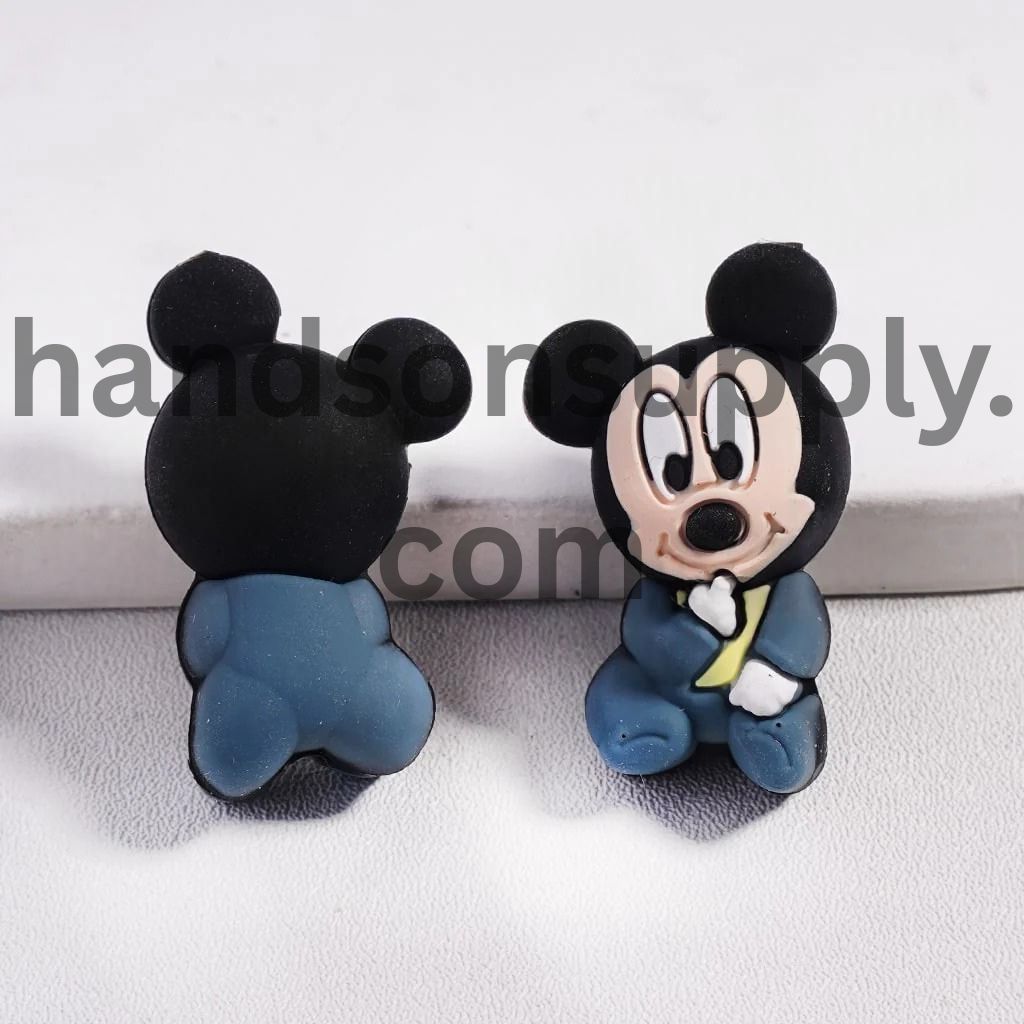3D Cute Honey Bear and Girl Boy Mouse and Pink Girl Teacher Characters Silicone Focal Beads