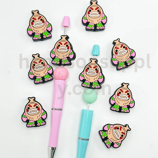 Wild Man Moan Cartoon Little Cute Silicone Focal Beads