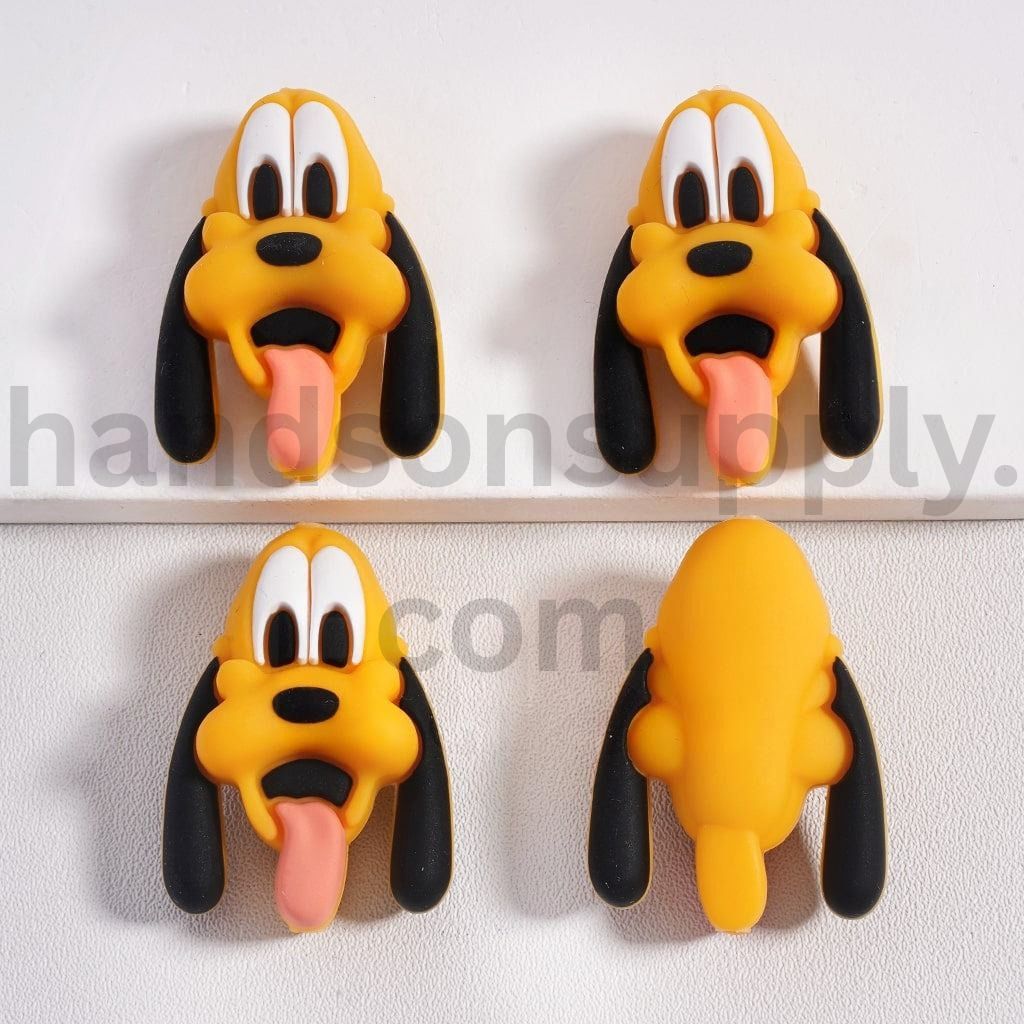 3D Cute Character Series Disney Goofy & Plut Dog Silicone Focal Beads
