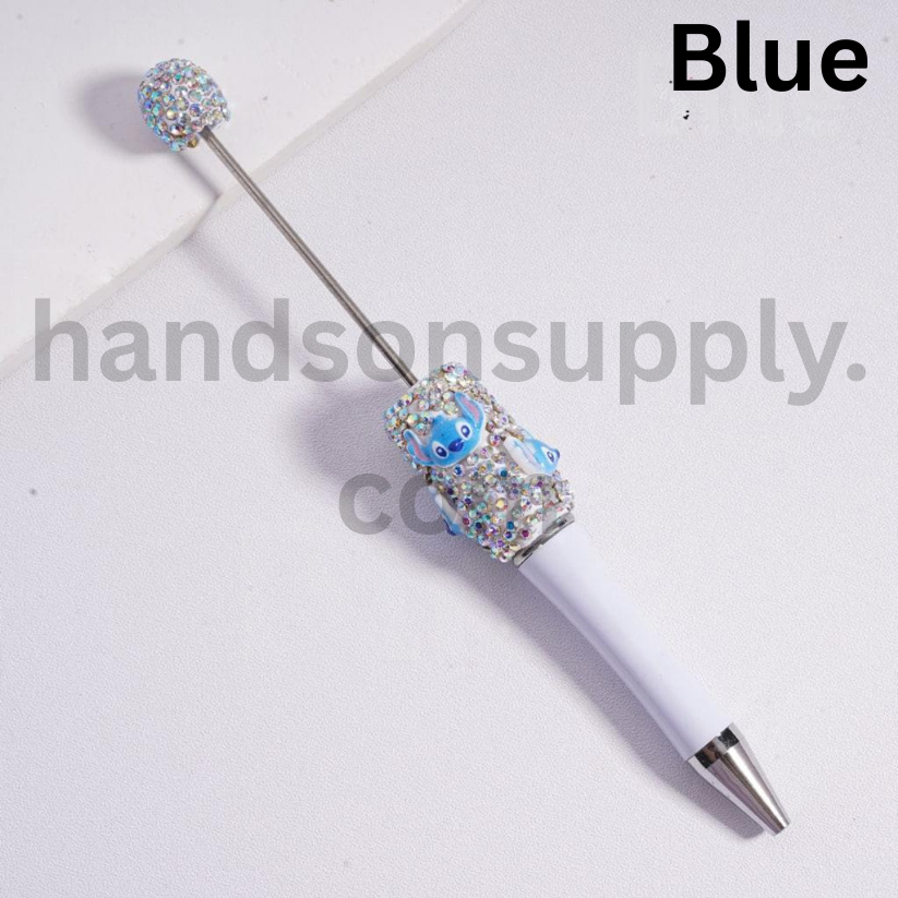Stitch Angel Stitch Head Charm Beadable Pen with AB Rhinestone Random Mix